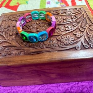 Colorful Multicolor Stretch Bracelet with Gem Accents FOR RAYVEN ONLY⭐️